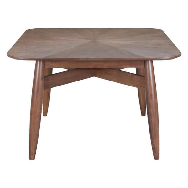 Espresso Wood 46.00 in. 4 Leg Base Dining Table Seats 4
