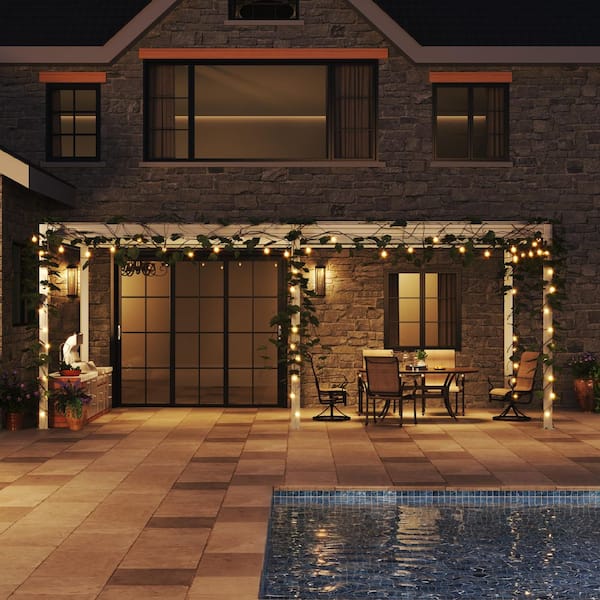 10 ft. x 20 ft. White Aluminum Frame Outdoor Patio Louvered Pergola with Adjustable Shade Roof