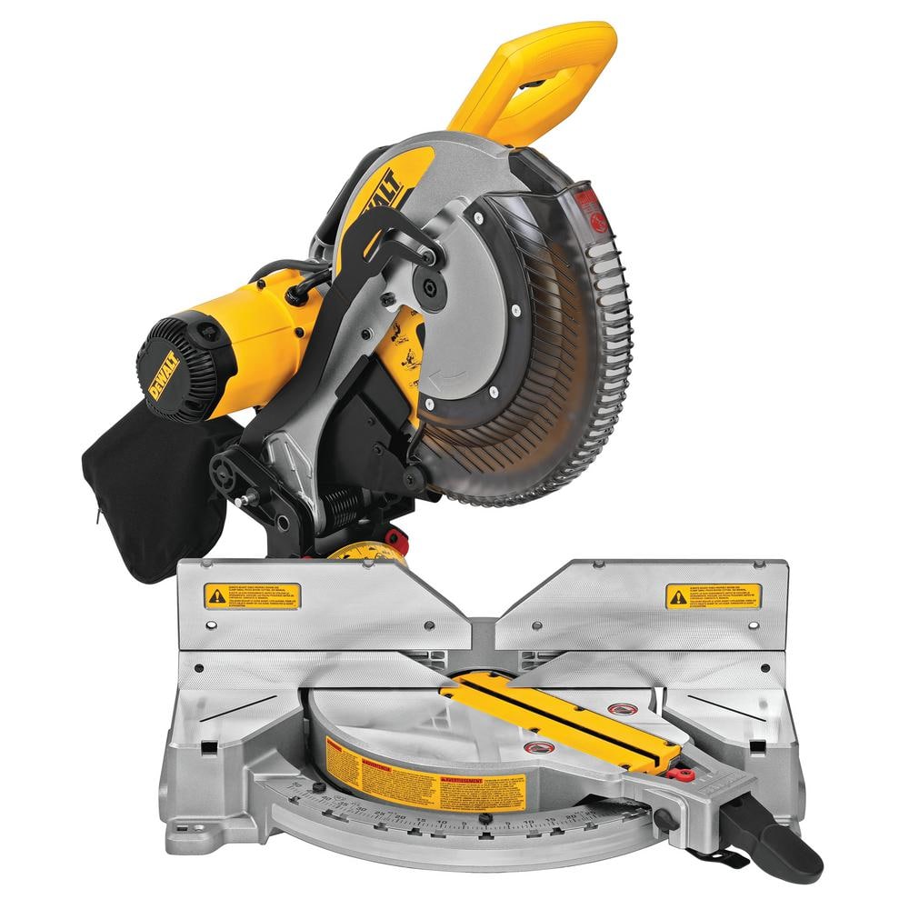 DEWALT 15 Amp Corded 12 in. Compound Double Bevel Miter Saw DWS716 - The Home Depot