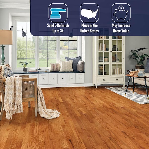 Plano Gunstock Oak 3/4 in. T x 2-1/4 in. W Smooth Solid Hardwood Flooring (20 sq.ft./ctn)