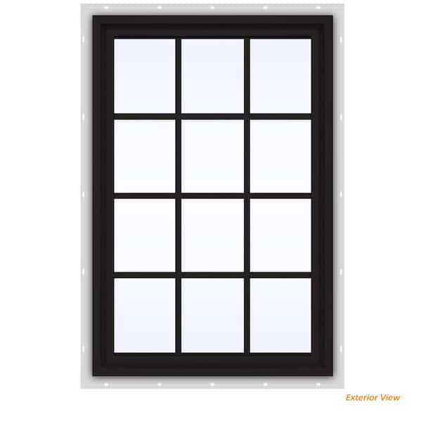 y*o様 P.Black Window JELD-WEN 36 in. x 48 in. V-4500 Series Black Exterior/White