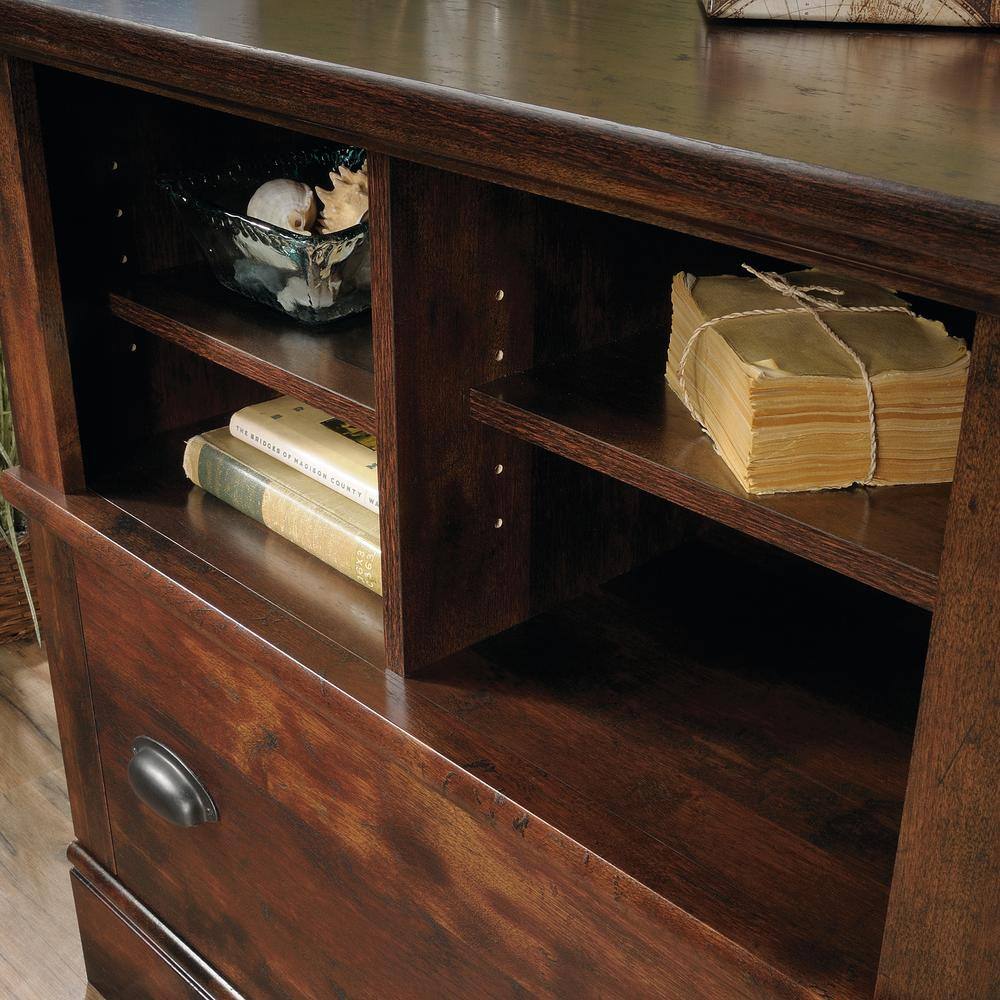 Curado Cherry Lockable Lateral Filing Cabinet with Shelves