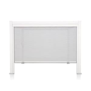 13 ft. Aluminum Pull Down Privacy Screen in White
