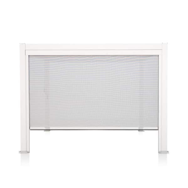 MIRADOR 111 Series 13 ft. Aluminum Pull Down Privacy Screen in White