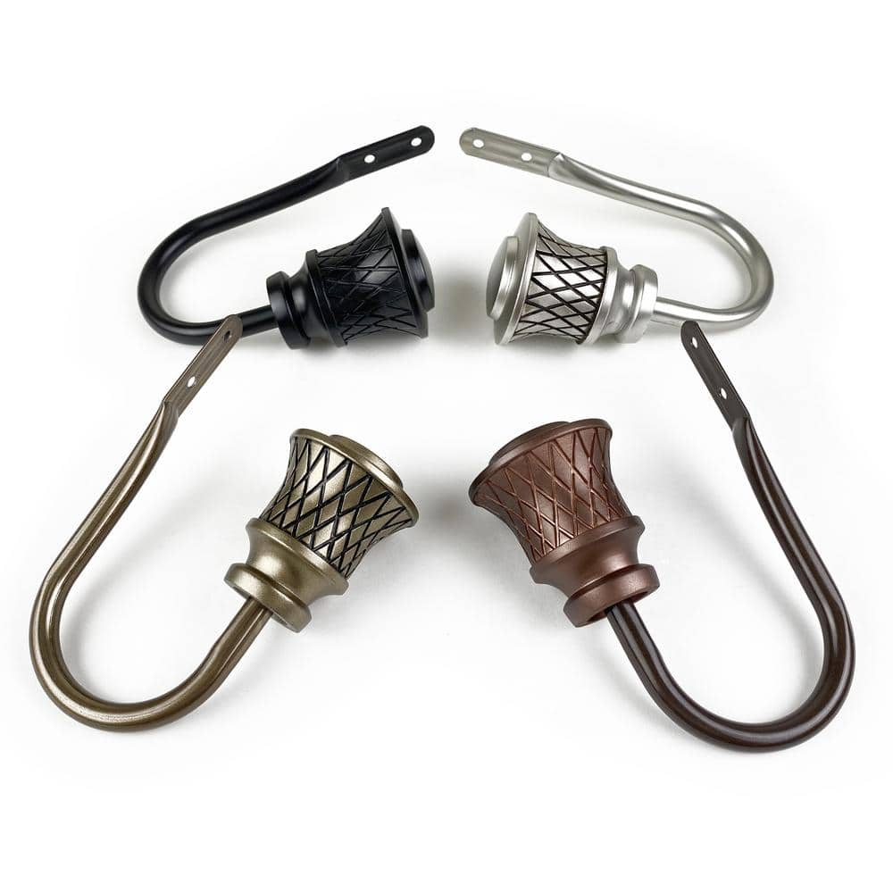 EMOH Neema Cocoa Steel Hook Curtain Holdback (Set Of 2) H4877-037 - The ...