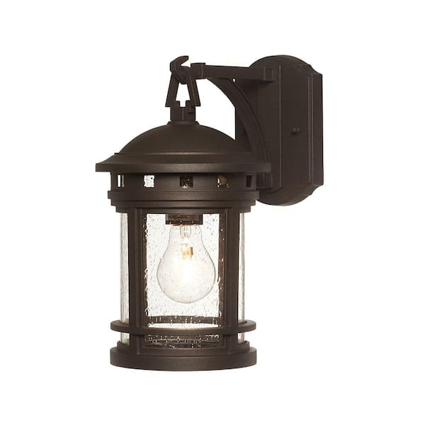 Designers Fountain Sedona 13 in. Oil Rubbed Bronze 1-Light Outdoor Line Voltage Wall Sconce with No Bulb Included
