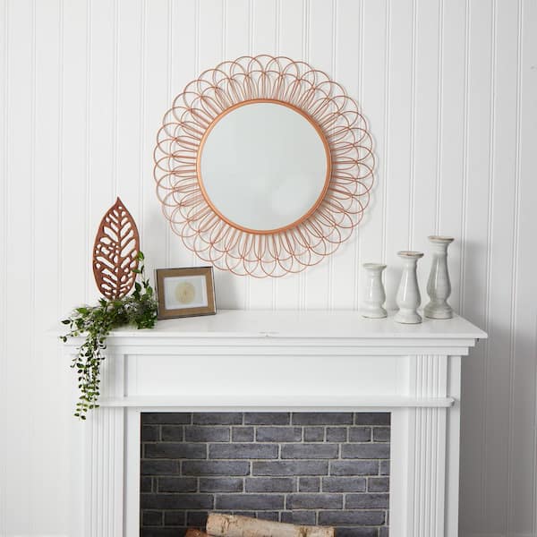 Studio McGee newest Rattan Arched Wall mirror 24*34