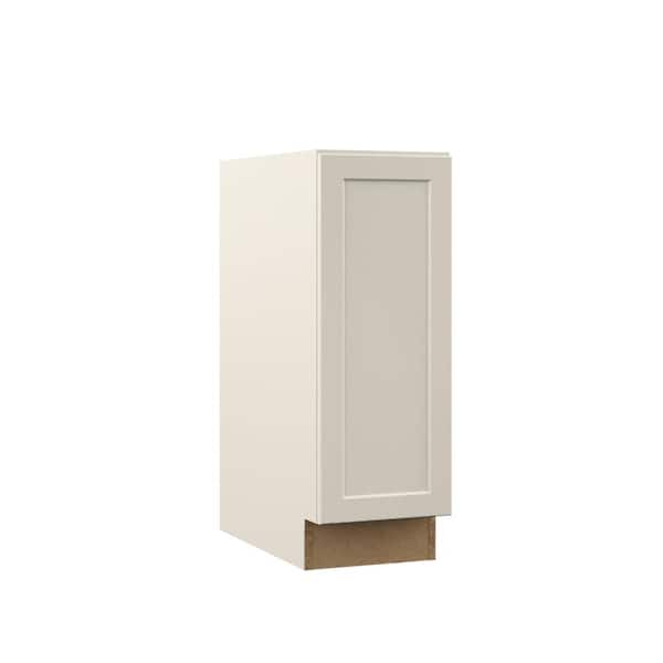 Hampton Bay Designer Series Melvern 12 in. W x 24 in. D x 34.5 in. H Assembled Shaker Full Height Base Kitchen Cabinet in Cloud