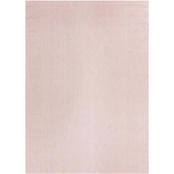 Unique Loom Outdoor Solid Whisper Pink 10 ft. x 14 ft. 1 in. Area Rug