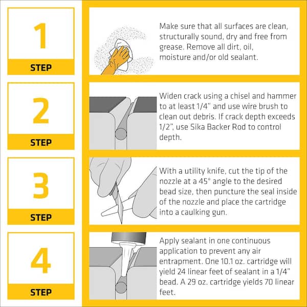 Sika - 29 fl. oz. Sikaflex Self-Leveling Horizontal Joint Elastic Polyurethane Sealant in Gray