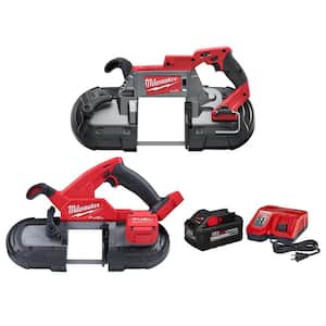 M18 FUEL 18-Volt Lithium-Ion Brushless Cordless Deep Cut Band Saw W/Compact Bandsaw and 8.0Ah Starter Kit
