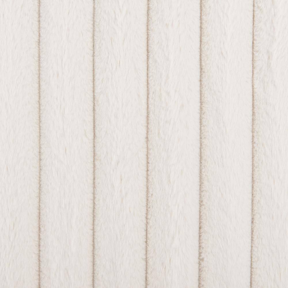 Cream Cord-Style Fabric Upholstered Sofa with Wood Frame