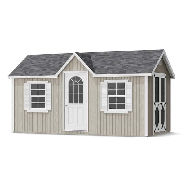 Classic Cottage 8 ft. x 16 ft. Outdoor Wood Storage Shed Panelized Kit with Operable Windows and Floor (128 sq. ft. )