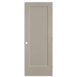 30 in. x 80 in. 1-Panel Lincoln Park Left-Hand Hollow Core Smoked Tan Molded Composite Single Prehung Interior Door