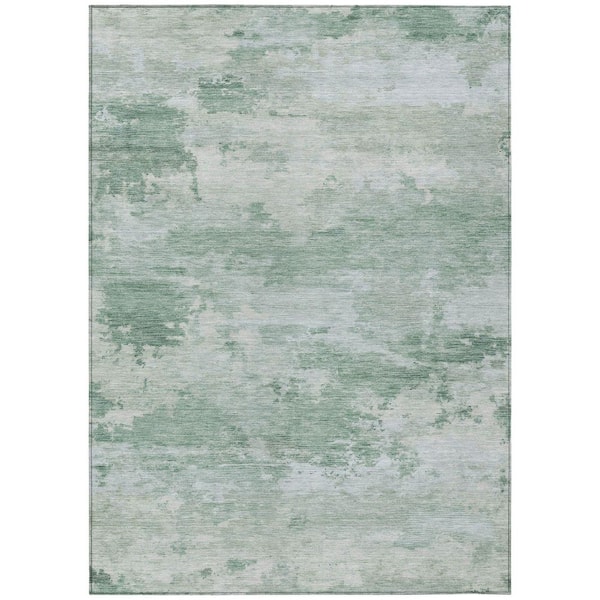 Chantille Machine Washable Indoor/Outdoor Abstract ACN2075 Mint 5 ft. x 7 ft. 6 in. Area Rug