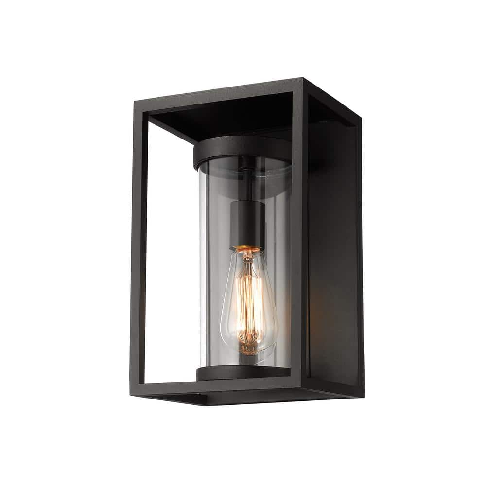 Dunbroch Black Outdoor Hardwired Wall Sconce with No Bulbs Included