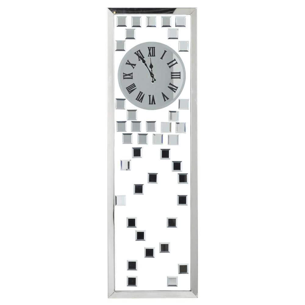 Reviews For Litton Lane 13 In. X 42 In. Silver Glass Beveled Mirrored ...