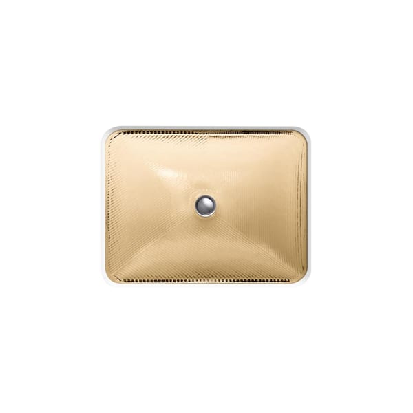 Yepsen Glass Undermount Bathroom Sink in Translucent Sandalwood