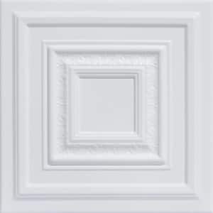 Chesnut Grove Ultra-Pure White 1.6 ft. x 1.6 ft. Decorative Foam Glue Up Ceiling Tile (21.6 sq. ft./case)