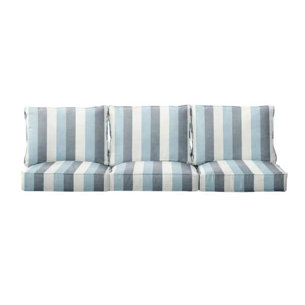 1101Design 27 in. x 29 in. Deep Seating Indoor/Outdoor Couch Cushion Set in Sunbrella Direction Dew