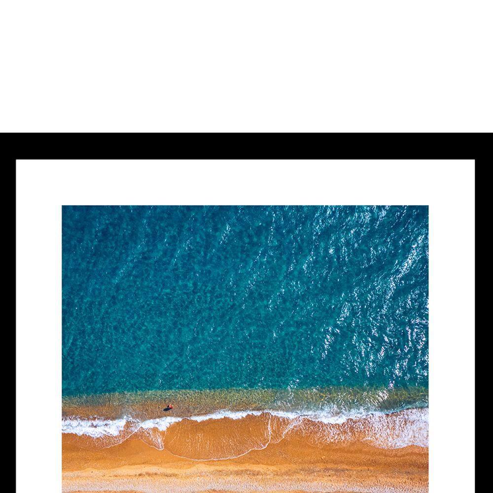 Beach Umbrellas Aerial View Framed Print for Kids Room