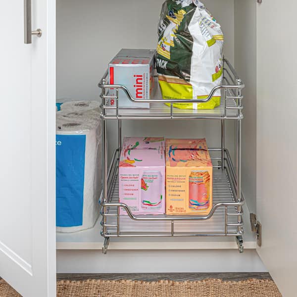 1 Pack / 2 Pack) Under Sink Organizers Pull Out Sliding Drawer