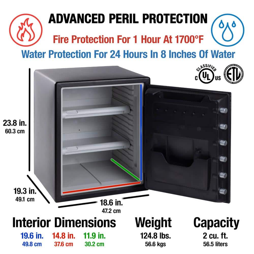 SentrySafe 2.0 cu. ft. Black Digital Fire and Water Safe