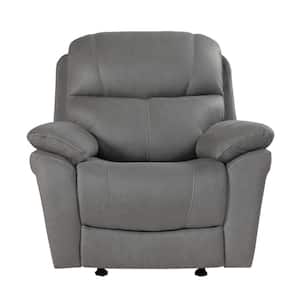 Mackay Gray Microfiber Upholstery Reclining Chair
