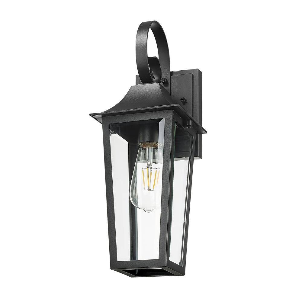 Gannon Black Dimmable Outdoor Wall Lantern