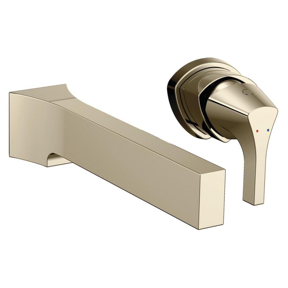 Sleek Wall-Mounted Modern Bathroom Faucet in Polished Nickel