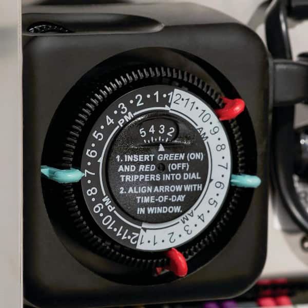 Black Mechanical Timer for Outdoor Landscape Transformer (1-Pack)