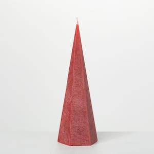 14.5 in. Red Spire Decorative Candle
