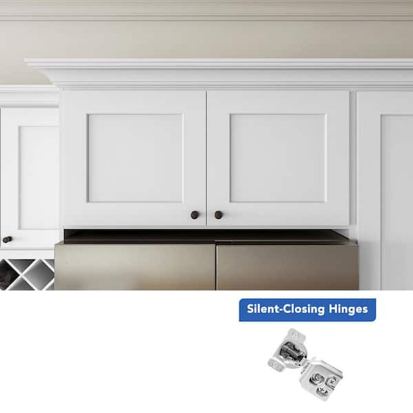 30 in. W x 24 in. D x 18 in. H Ready to Assemble Solid Wood Shaker Wall Kitchen Cabinet in White