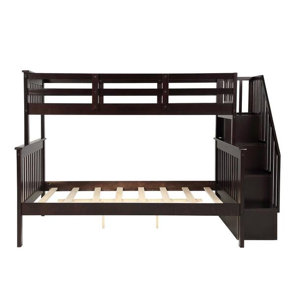 Storage Stairs Ble000019p, Espresso Twin Over Full Bunk Bed