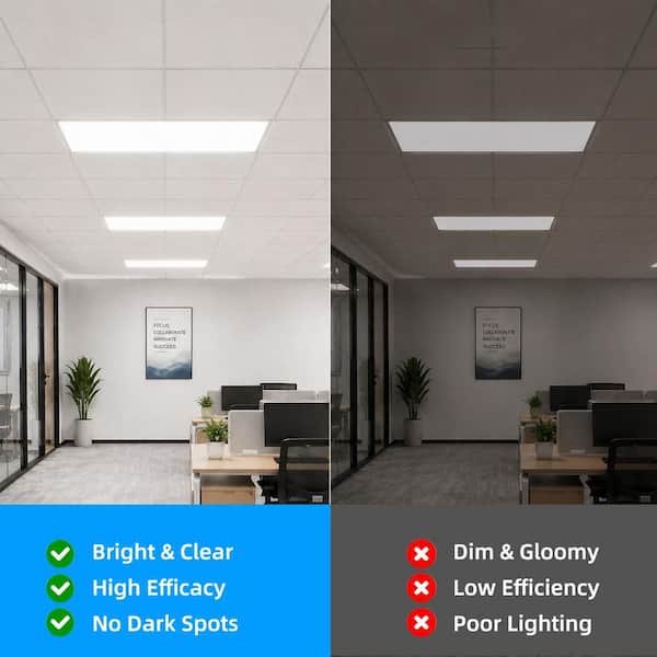 WYZM 2 ft. x 4 ft. 175-Watt Equivalent Integrated LED Troffer