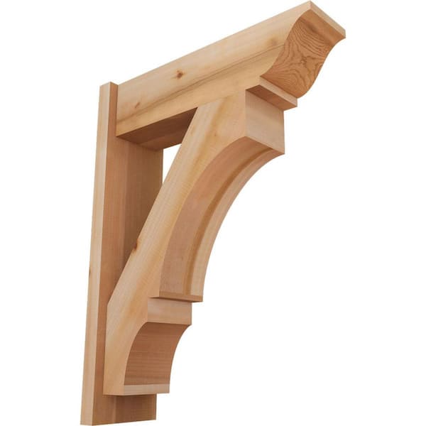 Ekena Millwork 8 in. x 32 in. x 24 in. Balboa Traditional Smooth Western Red Cedar Outlooker