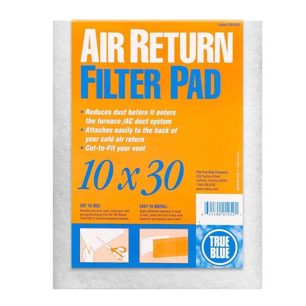 True Blue 10 x 30 Cold Air Return FPR 1 Filter Pad