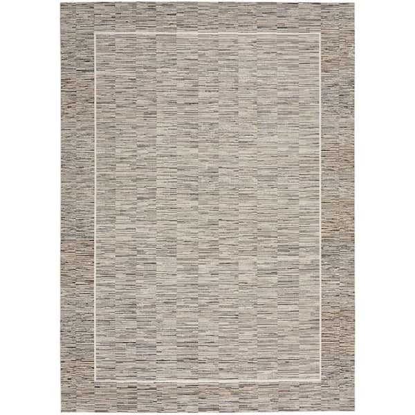 Desire Charcoal Grey 9 ft. x 12 ft. Abstract Contemporary Area Rug