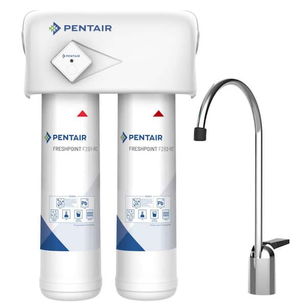 PENTAIR FreshPoint 2-Stage Monitored Under Sink Water Filtration System, NSF Certified to Reduce PFOA/PFOS