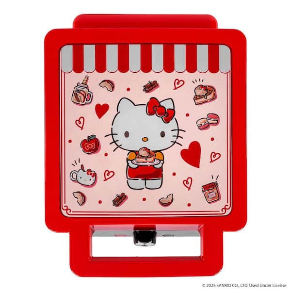 Hello Kitty 1200-Watt Pink Square American Waffler Maker 4 waffles Waffle Maker
