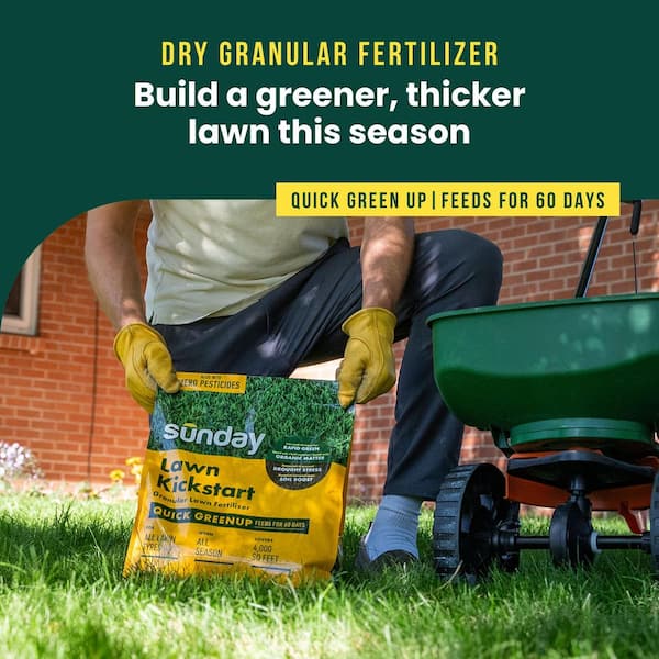 Lawn Kickstart 12lbs. 4,000 sq. ft. Dry Lawn Fertilizer for All Grass Types (24-0-4)