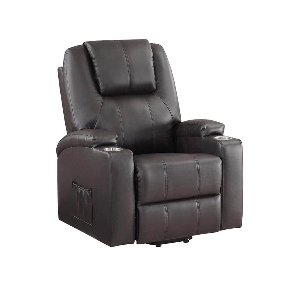 ストランドチェア ACME Furniture Acme Furniture Evander Brown Leather Aire Leather Swivel