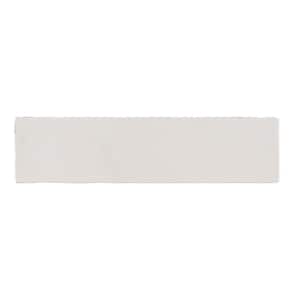 Cotton Blossom White 2.5 in. x 9.75 in. Glossy Textured Ceramic Wall Tile (0.168 sq. ft. /Each)