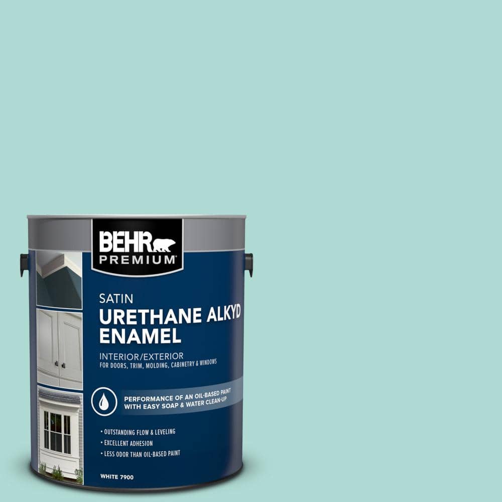 BEHR PREMIUM 1 gal. M4503 Wave Top Urethane Alkyd Satin Enamel