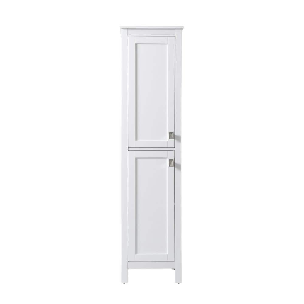 Timeless Home 16 in. W x 22 in. D x 65 in. H White Freestanding Linen Cabin