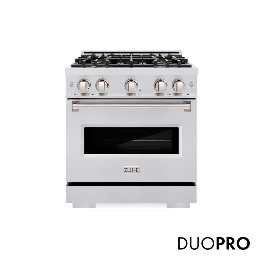 30 in. 4.2 cu. ft. Classic Gas Range with 4 Burner DuoPro Cooktop and Convection Gas Oven in Satin Stainless Steel price history on PriceWatchPro