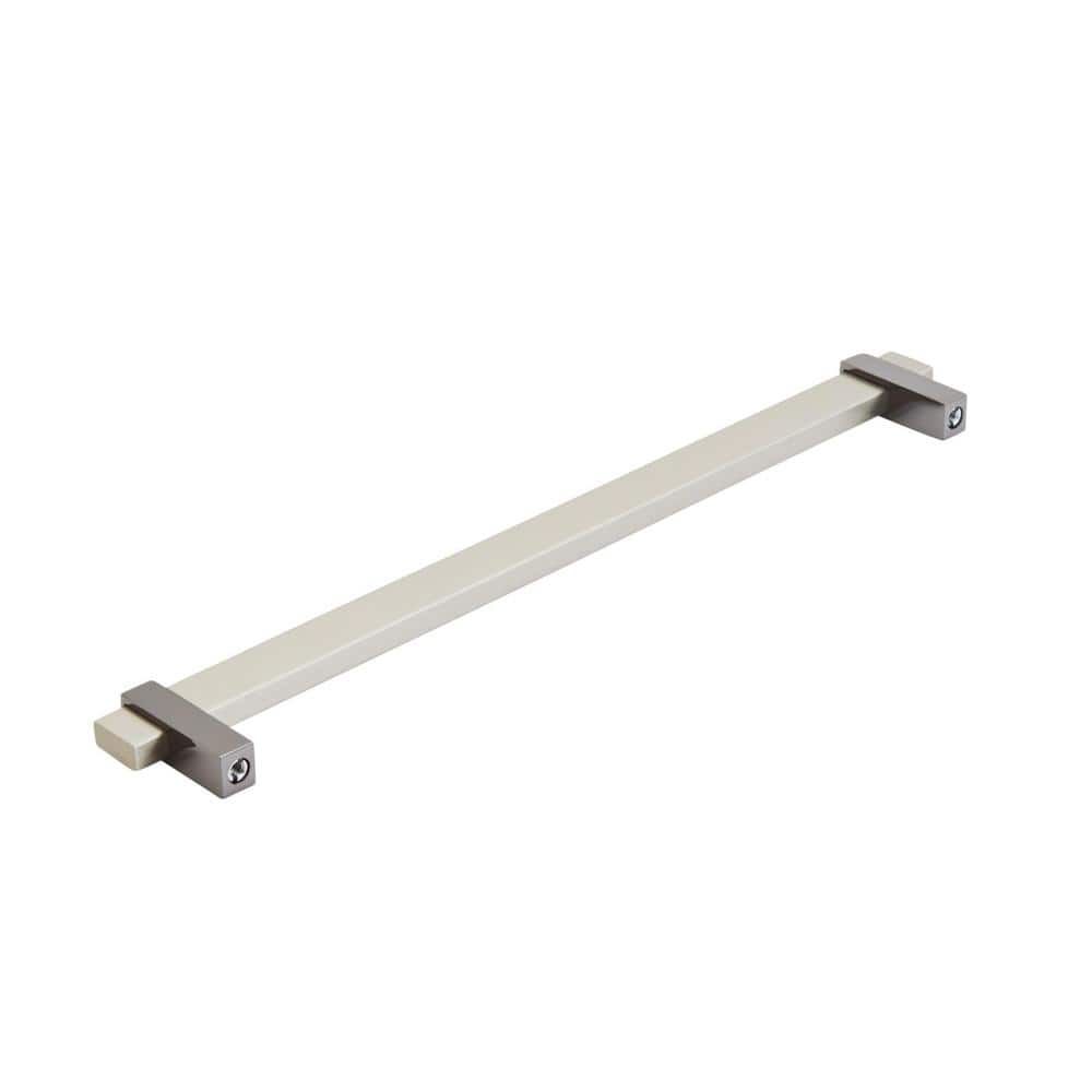 Silver Champagne and Black Nickel Modern Cabinet Bar Pull
