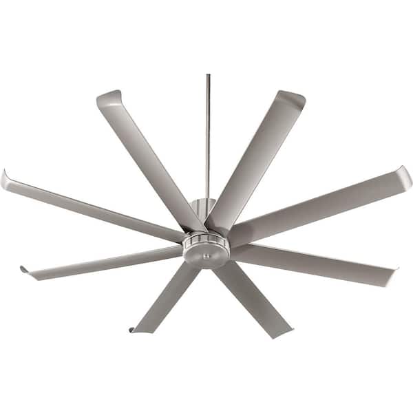 Quorum International Proxima Patio 72 in. Indoor/ Outdoor Satin Nickel Ceiling Fan with Wall Control