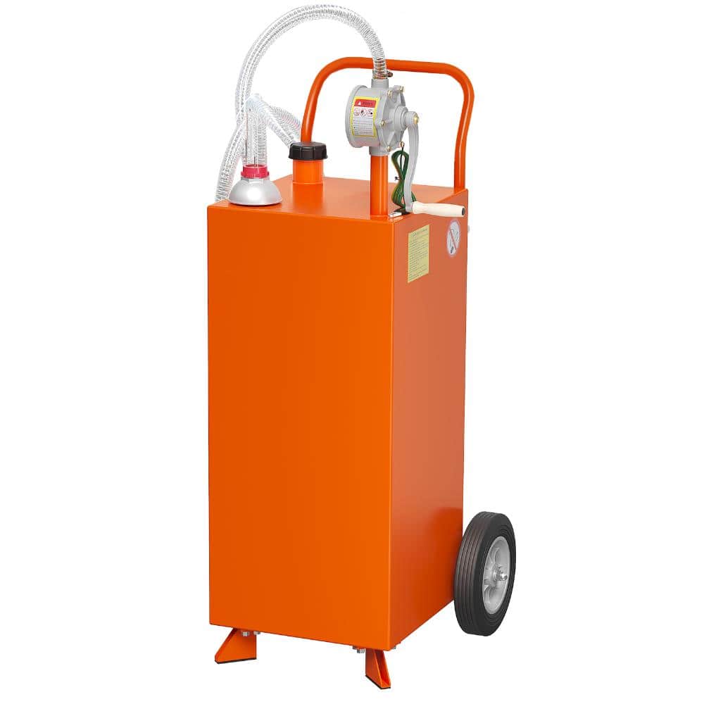 Heavy-Duty Steel Portable Fuel Storage Tank with Manual Transfer Pump for Cars, Lawn Mowers, ATVs, Boats price history on PriceWatchPro