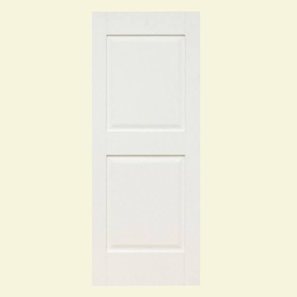 Home Fashion Technologies Plantation 14 in. x 65 in. Solid Wood Panel Shutters Primed-DISCONTINUED